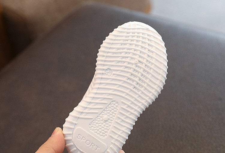 Size 20-31 Children Shoes Spring Autumn Kids Sneakers Soft Breathable Mesh Boys Slip-on Shoes Patchwork Color Girls Shoes