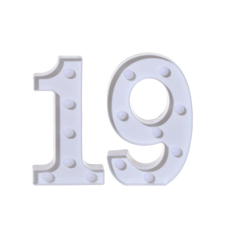 2Pcs Number 16 18 21 30 Led Light String Happy Birthday Party Decoration Wedding Anniversary Adult Birthday Party Gift Light Led