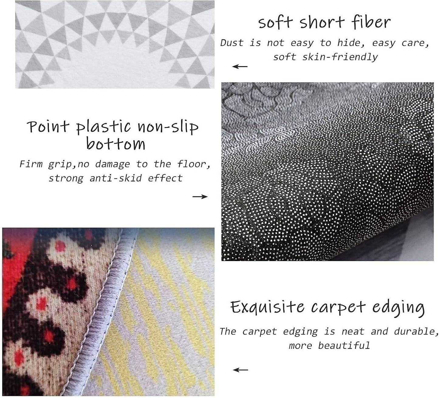 VIKAMA 2-Piece Christmas Festival Rug Set Kitchen Mat Combo, Entrance Hall Doormat Stain-Resistant and Easy-Care Home Decor