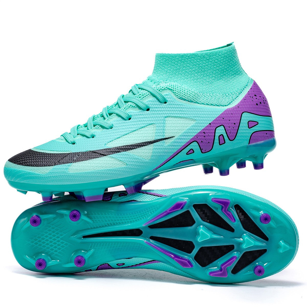 New Men High-top Football Boots Grass Cleats Non-Slip Soccer Shoes Futsal Sneakers High-quality Match Indoor Hot-selling Outdoor