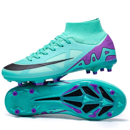 New Men High-top Football Boots Grass Cleats Non-Slip Soccer Shoes Futsal Sneakers High-quality Match Indoor Hot-selling Outdoor