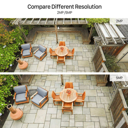 BESDER 5MP Outdoor WiFi IP Camera with AI Human Detection Wireless 1080P HD Color Night Vision Security CCTV Camera