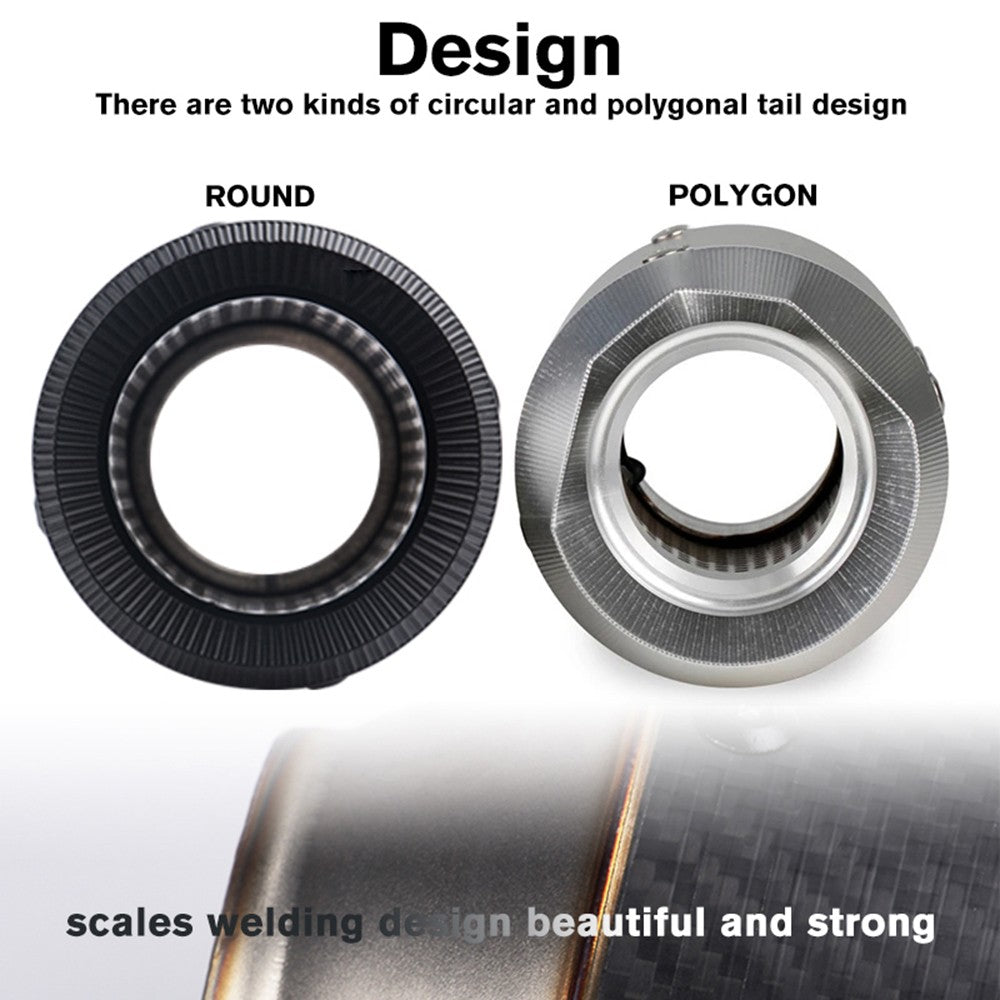 Universal Motorcycle Exhaust CNC Carbon Fiber Escape Muffler For Kawasaki Z900 FZ6 RC390 S1000XR