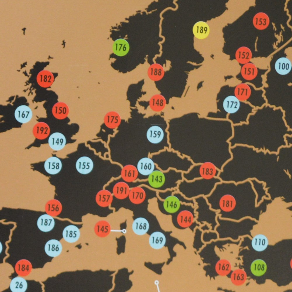 International Erase Scratch Maps - Explore Adventure Maps 58X83 CM - Deluxe Scratch Off Maps Travel Poster Room Office Decor