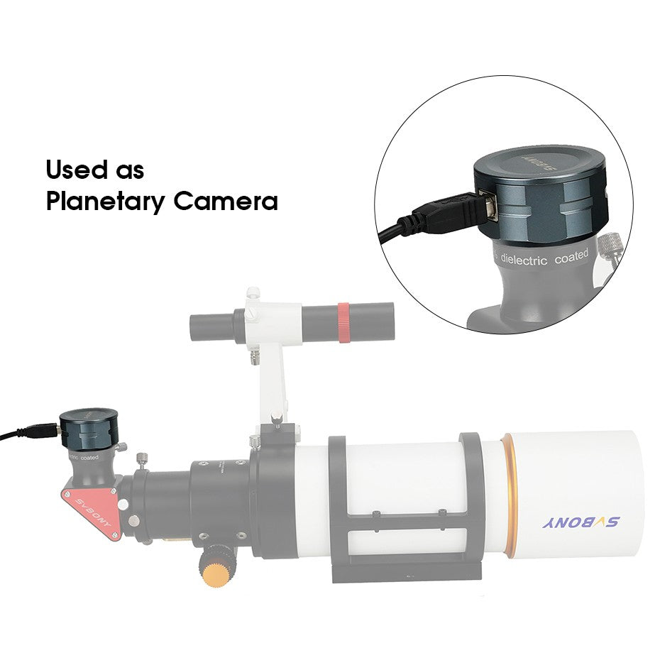 Câmera Planetária SVBONY Astronomy 1.25'' CMOS Câmera de Telescópio Ocular Digital USB 2.0 para Fotografia Planetária SV105
