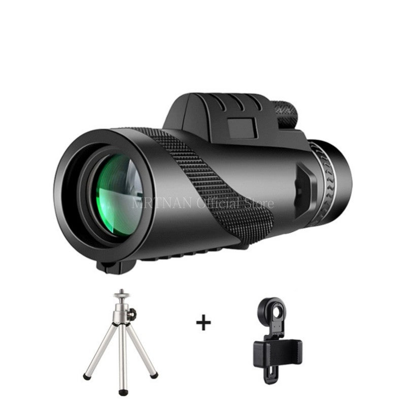 80x100 HD ZOOM Telescópio Monocular Potente Binóculos Portáteis Telescópio de Longo Alcance Caça Acampamento Com Tripé Suporte Para Celular