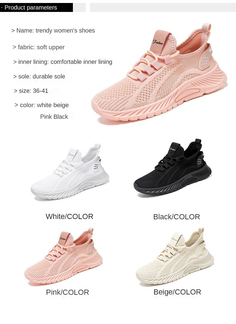 ?Sapatos Femininos Verão 2025 Tênis Casual Malha Respirável Leve Acessível Frete Grátis?