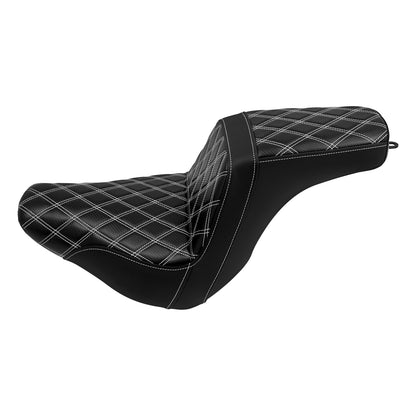 Banco Duplo de Moto para Piloto e Garupa Almofada Dianteira Traseira para Harley Softail Sport Glide FLSB Low Rider FXLR FXLRS 2018 em Diante