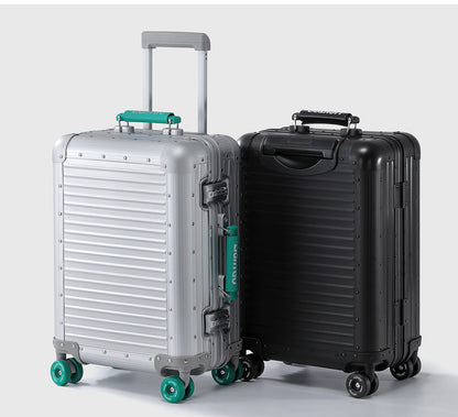 LIGHTGO Mala de Viagem em Liga de Alumínio e Magnésio de 20 Polegadas, Bagagem de Mão Rígida com Trava TSA para Viagens de Negócios