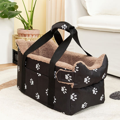 Assento Elevatório Portátil Pequeno e Confortável para Carros - Cama de Viagem de Segurança Durável em Poliéster para Cães e Gatos, para Console Central