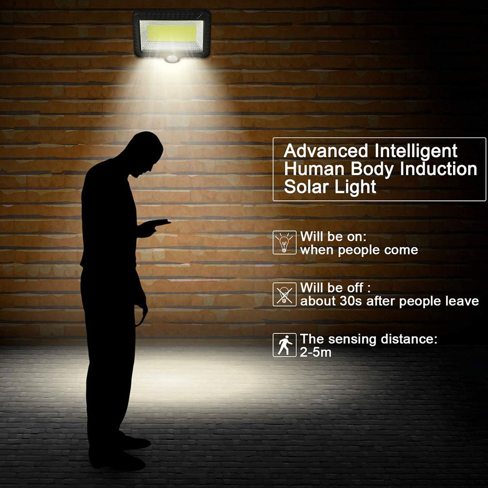 160LED Solar Powered Wall Light Waterproof Outdoor Motion Sensor Lighting Park Courtyard Fence Street Garden Decoration Lamp