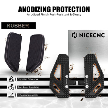 NICECNC Rider Footpeg Footrest For Harley Dyna Super Glide Custom 2006-2013 Street Bob Fat Bob Low Rider Wide Glide 1999-2017