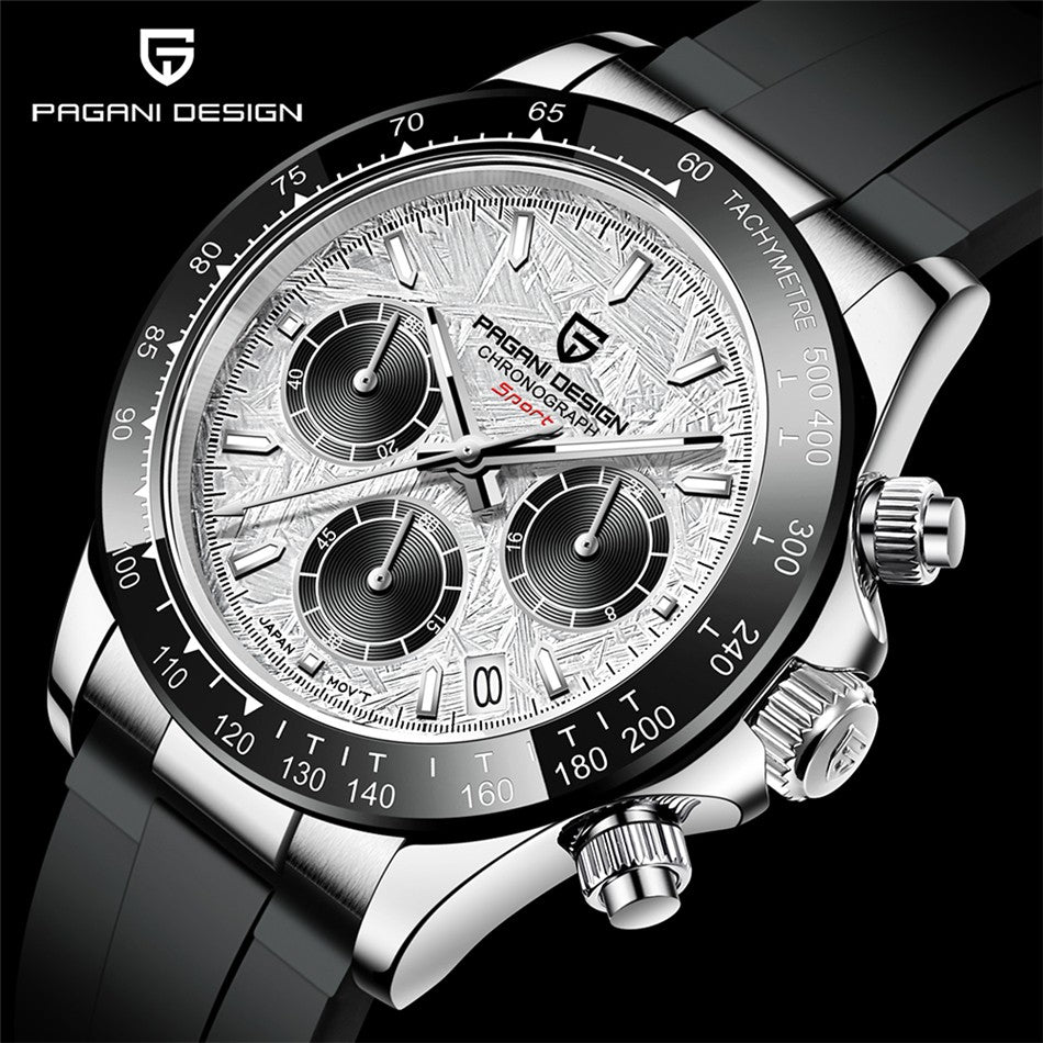 40mm New V2 PAGANI DESIGN Men's Quartz Watches Sapphire Retro Chronograph Stainless Steel Waterproof Watch Men Relogio Masculino