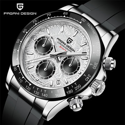 40mm New V2 PAGANI DESIGN Men's Quartz Watches Sapphire Retro Chronograph Stainless Steel Waterproof Watch Men Relogio Masculino
