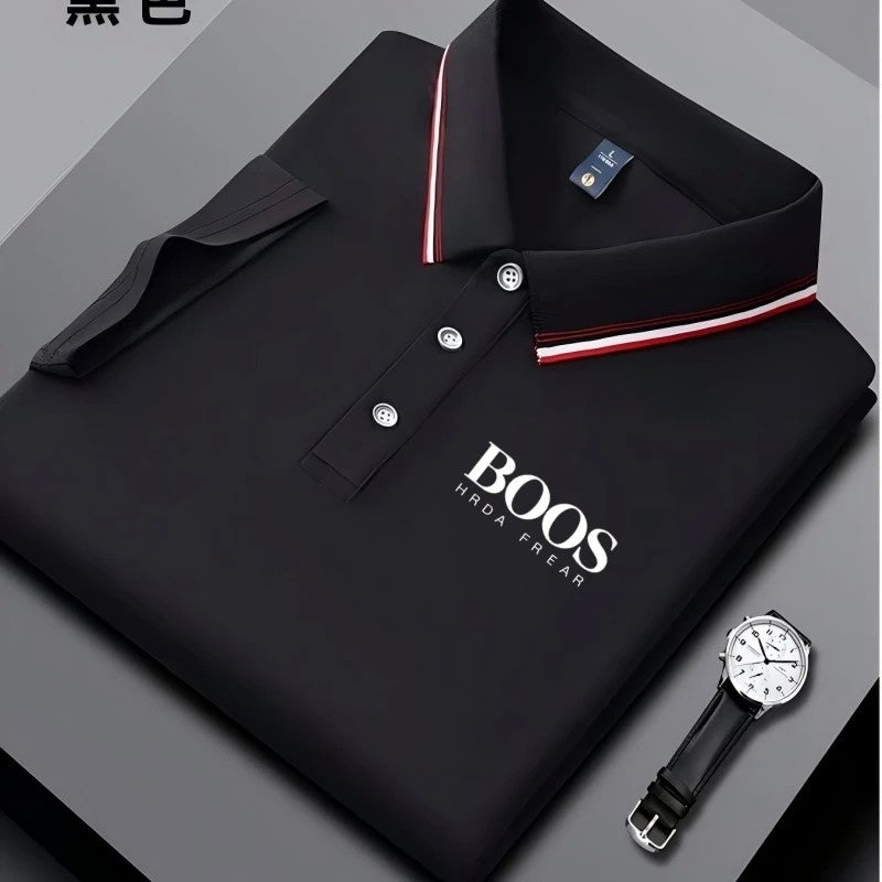 2025 Summer New Embroidered Men's Short Sleeved Polo Shirt Fashion Design Golf Top Casual T-shirt