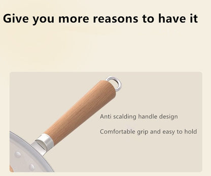 Deepen Non-Stick Frying Pan Wok Medical Stone Household Steak Pancake Pot Induction Cooker Gas Stove Universal Kitchen Cookware