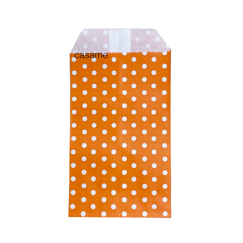10/25/50 Pcs Small Sack Pouch Mini Dot Kraft Paper Bags Wedding Party Invitation Greeting Cards Paper Gift Bag Birthday