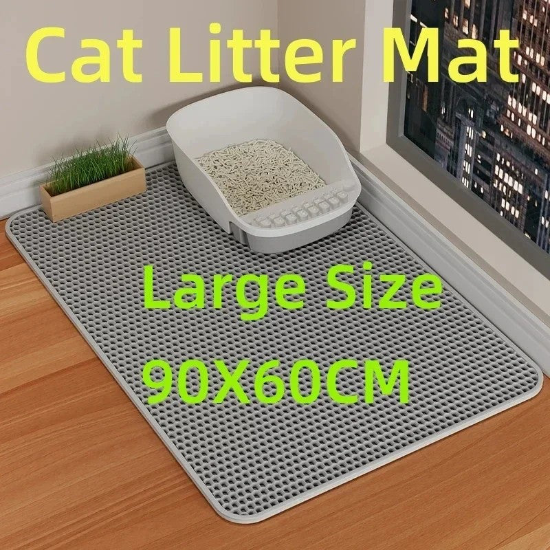 Tapete Higiênico Grande para Gatos, Impermeável, Camada Dupla, Antiderrapante, para Bandeja Sanitária, Lavável, Durável, para Treinamento de Animais de Estimação
