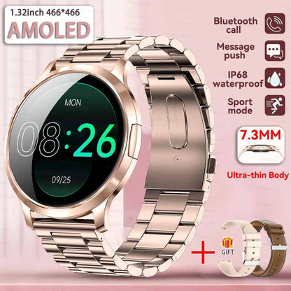 2026New Ultra Slim 1.32" HD AMOLED SmartWatch Women's Screen Always Display Time Heart Rate Calls HD High-end Fashion Smartwatch