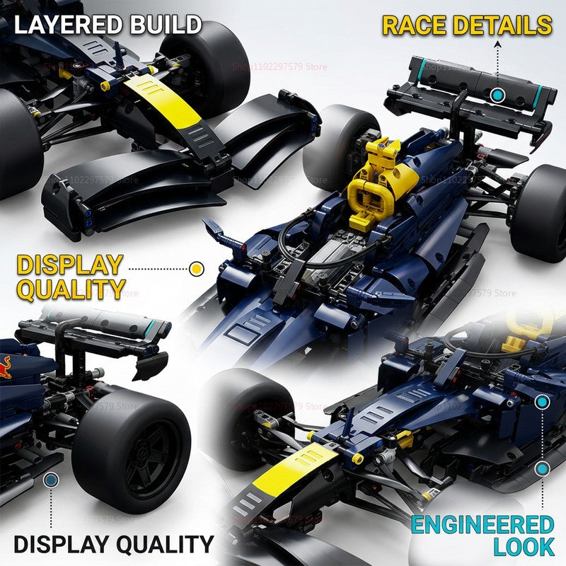 2026 NEW Technical Super Sports Car 1200Pcs RedBlue Racing Car Building Blocks MOC DIY Assembly Model Set Toy Gift for Boy Decor