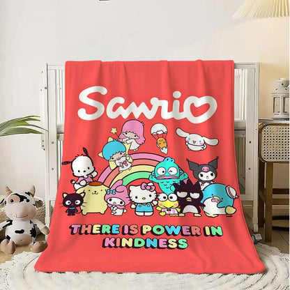 Kawaii Sanrios Fleece Blanket for Living Room Decorative Sofa Blankets Home Bedroom Decoration Bedspread on the Bed Throw Winter
