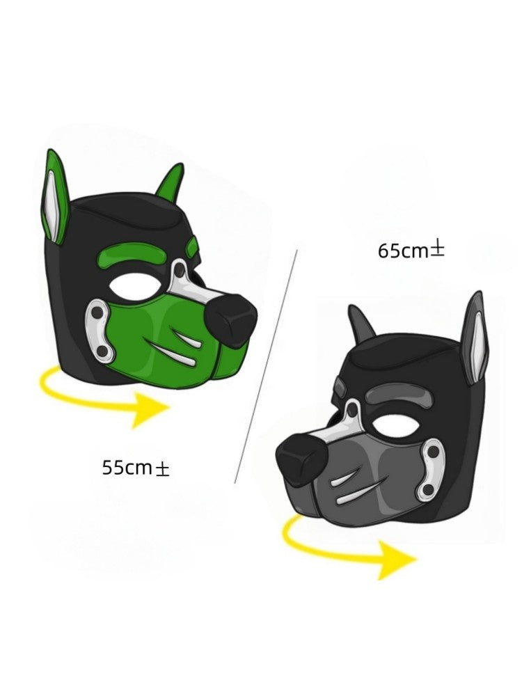 Unisex Sexy Costumes Halloween Party Pupply Play Mask Couples Games Full Face Fetish Masks Hood Latex Open Mouth DogHeadgear New