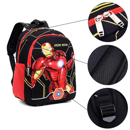 Disney MARVEL Spider-Man Iron Man Primary School Backpack Double Layer Cartoon Student Travel Rucksack Schoolbag Kids Boys Gifts