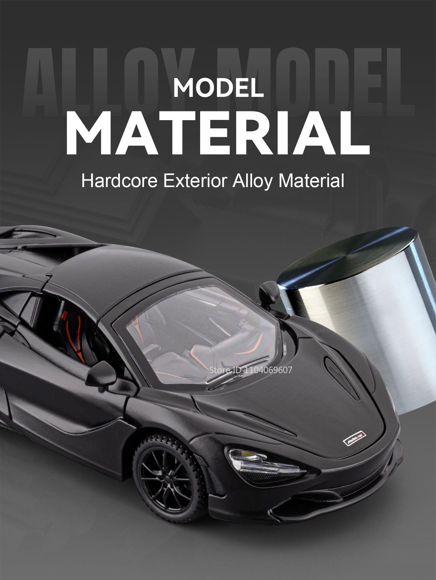 1:32 720S F1 Modelo Miniatura Carros Esportivos Liga Fundida Ornamento Supercarros Som Luz Portas Abertas Puxar Para Trás Presentes Infantis