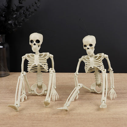 40cm Halloween Skull Skeleton,Posable Skeleton,Human Shape Bones,Halloween Party Home Decorations,Haunted House Horror Props