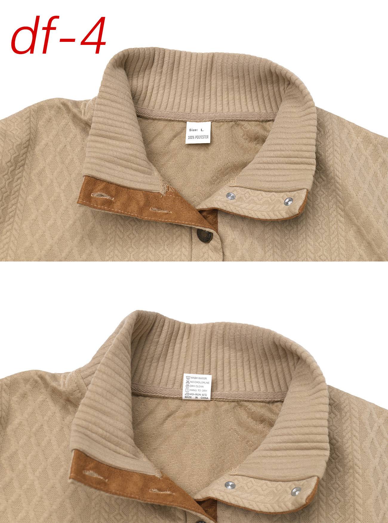 Men's European Size Jacquard Stand-Collar Long-Sleeve Hoodie - Outdoor Casual Knitwear