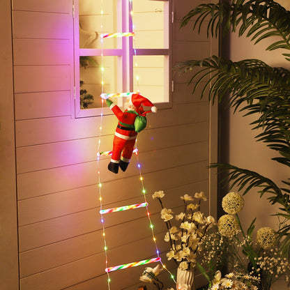 Santa Claus Ladder Light String, Suitable for Christmas Party Decoration, Christmas Lighting Decoration, Garden Decoration
