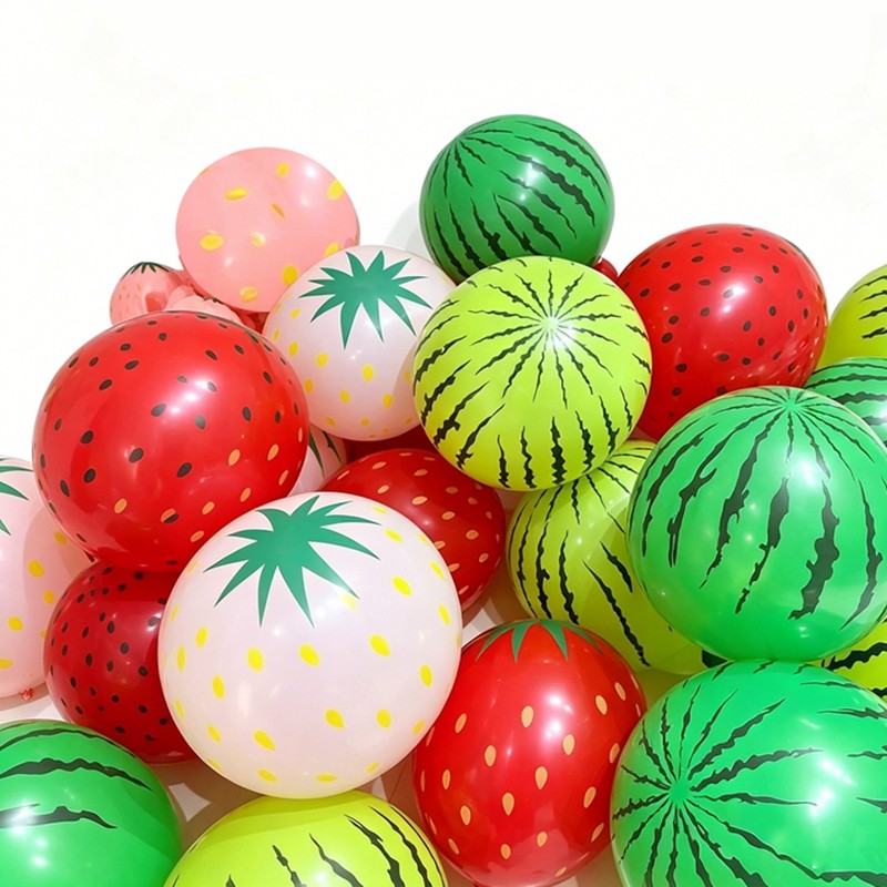 20/50pcs Strawberry Balloons Watermelon Fruit Birthday Party Summer Beach Hawaiian Party Decoration Chlidren Kid Birthday Globos