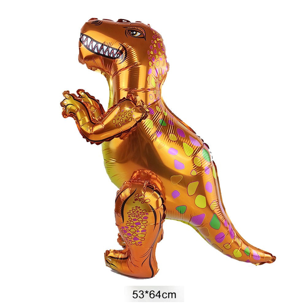 Dinosaur Party Decor 32inch Dinosaur Number Balloons 1-3 Year Olds Kid Birthday Baby Shower Matte Cartoon Foil Balloon Decors