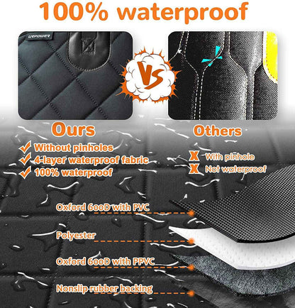 Winter Pet Mat for Car Back Seat Breathable Dog Seat Cover with Strong Hard Bottom Fits All Cars