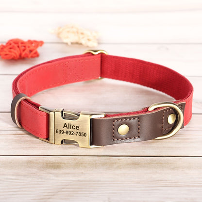 Coleira de cachorro de couro PU personalizada grátis coleira de cachorro gravada coleiras de cachorro ajustáveis fivela de estimação colar de identificação durável para cães pequenos médios grandes Pug
