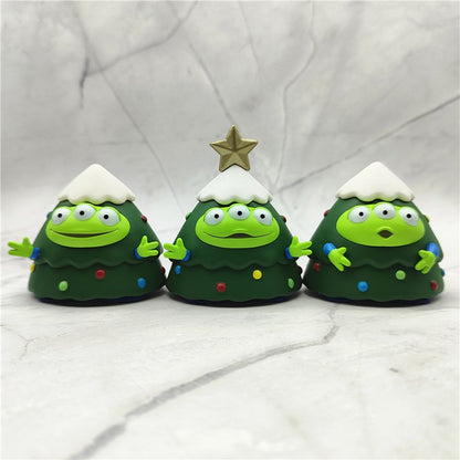 3 pçs/conjunto Enfeites de Natal Toy Story Alienígenas Decoração Fofa Bonecos de Ação 6-7cm