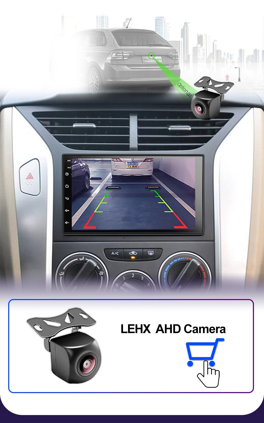 LEHX Universal 7 Inch 2 din Android 15 Car Radio 2.5D QLED Screen Car Multimedia Player Carplay Android Auto Stereo Autoradio
