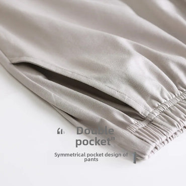 Men's Modal Sleepwear Loose Fit Casual Thin Home Pants Spring Autumn Summer Comfortable Lightweight Men's Drawstring Sweatpants