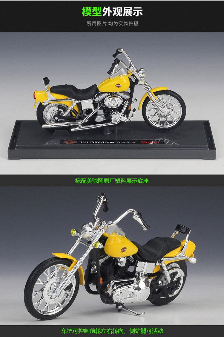 Maisto 1:18 Harley 2001 FXDWG Dyna Wide Glide Imitação de Liga Leve Modelo de Motocicleta de Brinquedo Coleção de Presente Acessórios