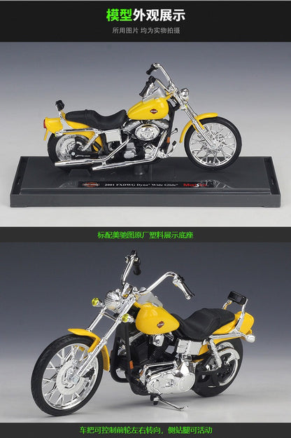 Maisto 1:18 Harley 2001 FXDWG Dyna Wide Glide Imitação de Liga Leve Modelo de Motocicleta de Brinquedo Coleção de Presente Acessórios