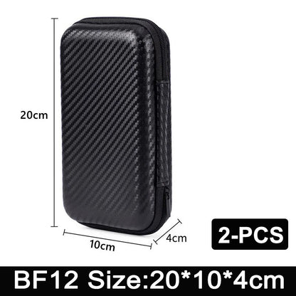 Earphone Data Storage Bag Oval Square Rectangle Cable Organizer Bags Mini Zipper Pouch Tech Gadgets Portable Charger U Disk Case