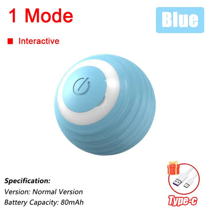 Novo Brinquedo Interativo para Gatos Bola Rolante Automática com Cauda Falsa Brinquedo Elétrico Inteligente Recarregável para Animais de Estimação Treinamento de Cães e Gatos Imita Rato