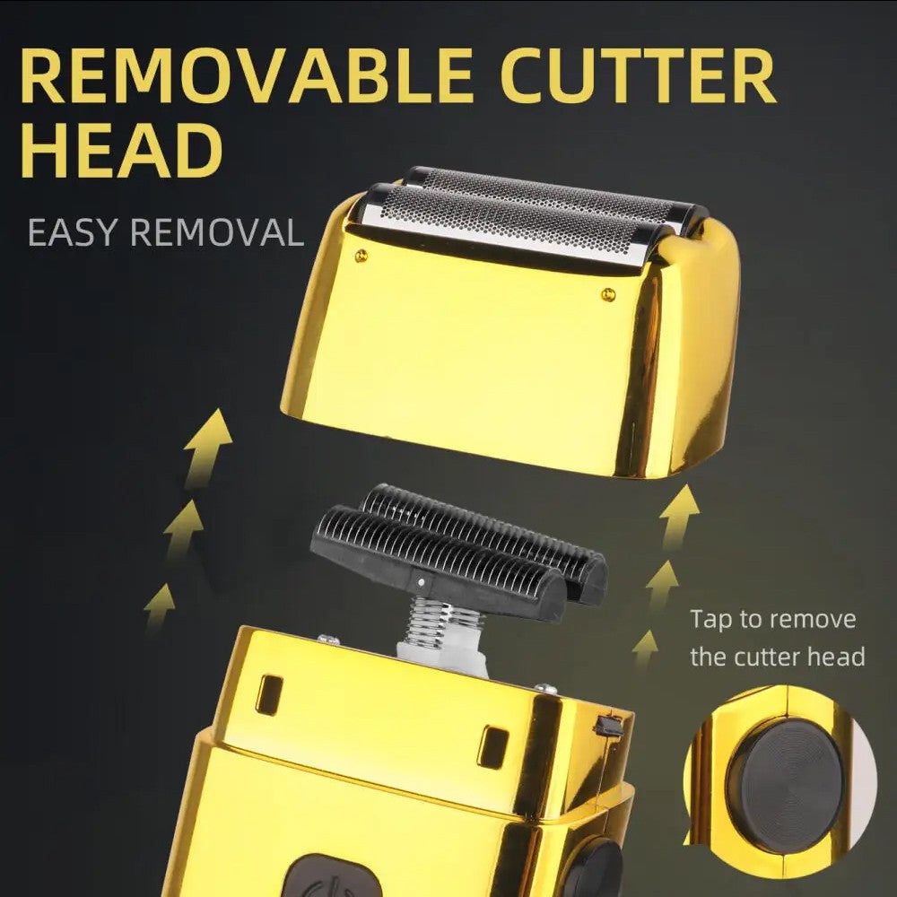 Electric Shaver for Men Waterproof Twin Blade Reciprocating Cordless Razor USB Rechargeable Shaving Machine Barber Trimmer