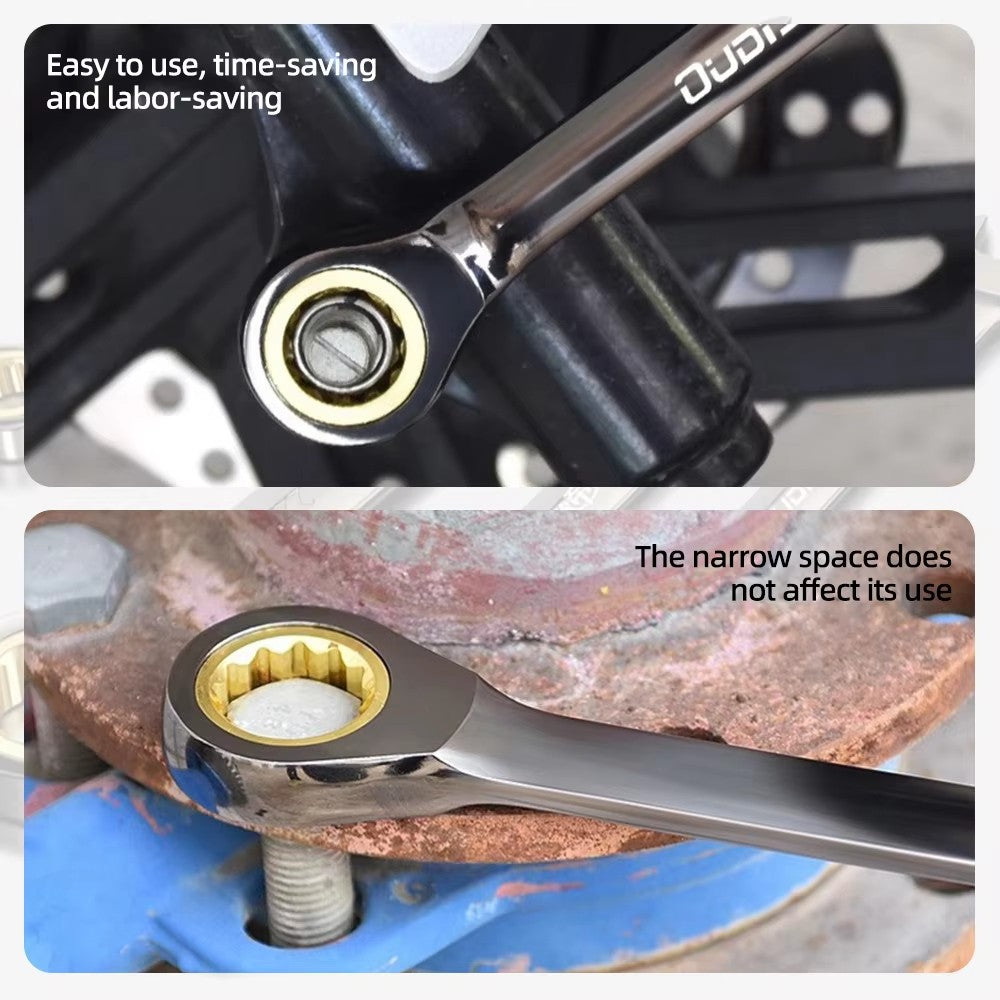 1 Chave de Catraca Dourada, Chave Universal Flexível com Torque para Ferramentas de Reparo Automotivo, Ferramenta Manual Métrica Multi Antiderrapante