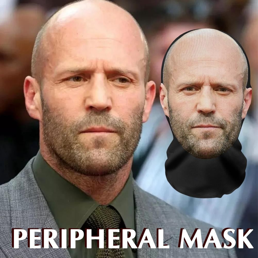 3DPattern Mesh Face Mask Head Cover Party Cosplay Props Funny Face Printed Head Scarf Famous Person Ice Silk Sunscreen Head Mask