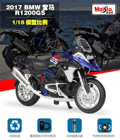 Maisto 1:18 Bmw R1200 Gs 2017 R 1200 Mock-up Alloy Motorcycle Model With Chassis