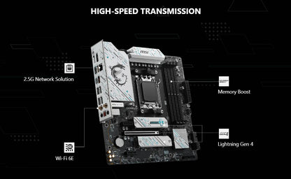 MSI B650M GAMING PLUS WIFI AMD B650 Suporta DDR5 7200+MHz (OC) 192GB Placa-mãe AMD Ryzen ™ Série 7000 8000 Socket AM5