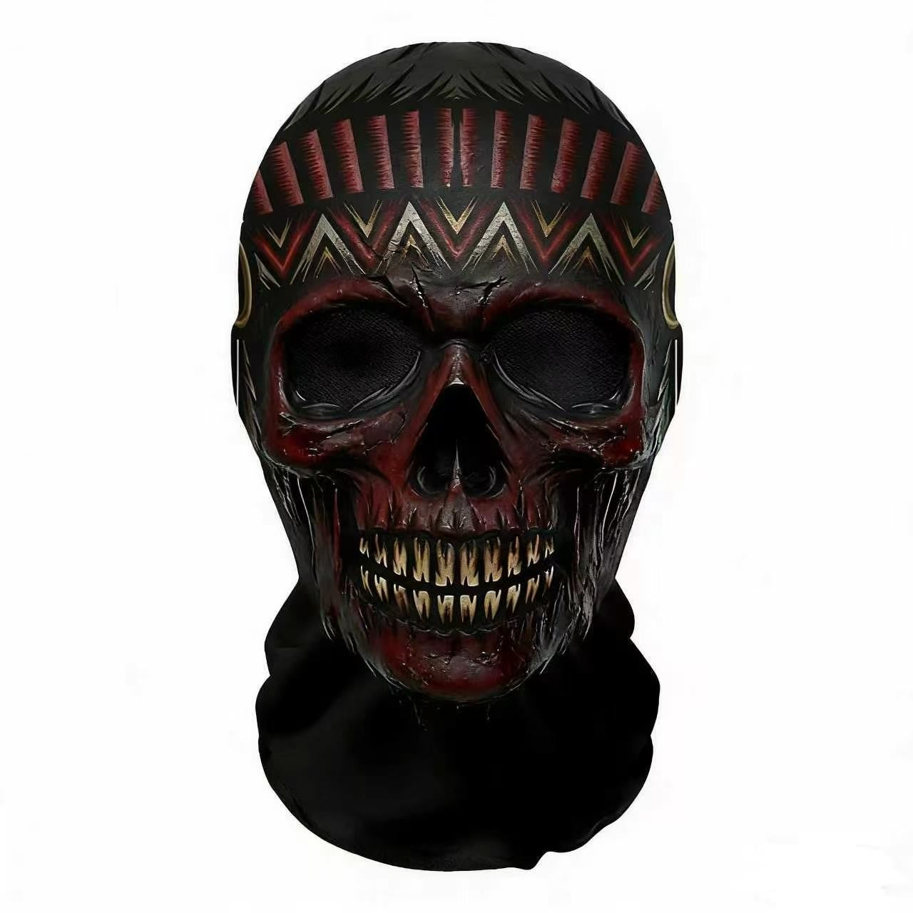 Skeleton Full Face Fashion Headgear, Breathable Mesh, Outdoor Riding, Holiday Disguise Headgear Mask
