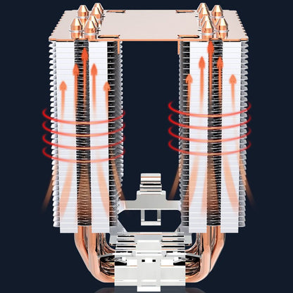 6 Heat Pipes ARGB CPU Air Cooler 4 Pin PWM Quiet CPU Cooling Fan for Intel LGA 1700 2011 1200 1156 X79 X99 AM3 AM4 PC Radiator