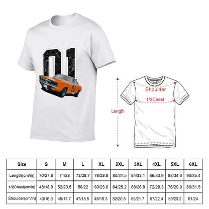 General Lee T-Shirt black cotton t-shirt plain for man package man t shirt heavy cotton T-Shirt
